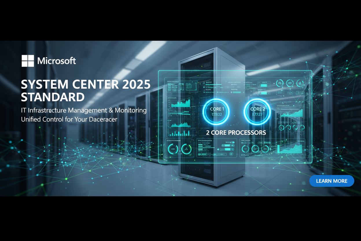 System Center 2025 Standard - 2 Core License Pack Commercial Software Subscription