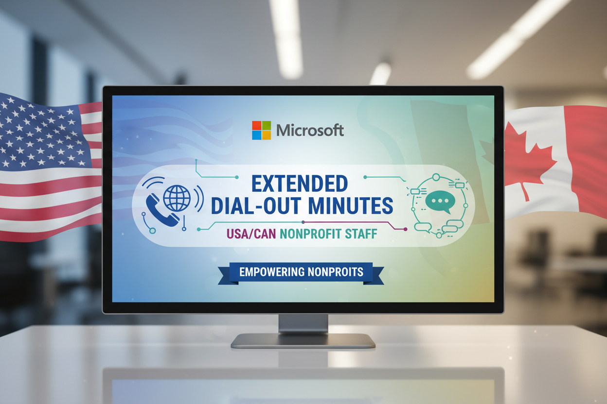 Extended Dial-out Minutes to USA/CAN (Nonprofit Staff Pricing)